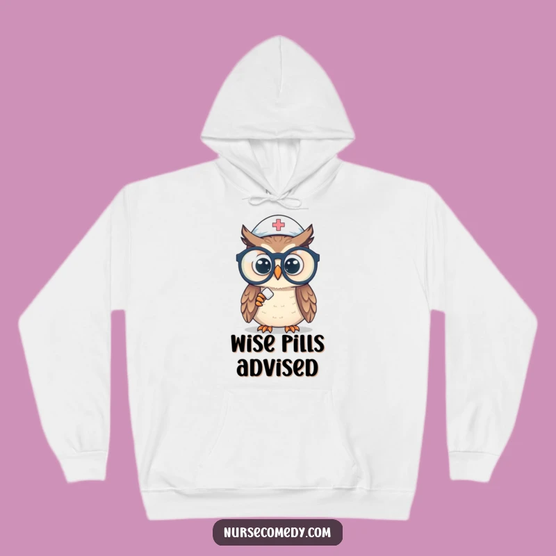 Funny Owl Nurse Hoodie: Cozy & Clever Spectacle Pill Sweatshirt