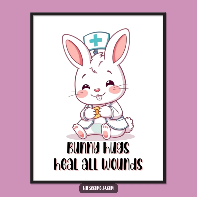 Free Printable Wall Art: Adorable Bunny Nurse Art!