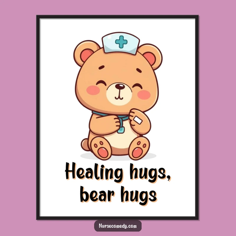 Free Printable Bear Nurse Art: Adorable Downloadable Decor for Cozy Spaces!