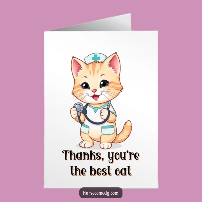 Free Printable Thank You Card: Kitten Nurse's Thanks!