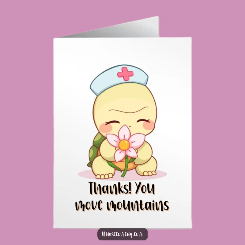 Free Printable Thank You Card: Turtle Nurse's Calm Gratitude, A Slow & Heartfelt Gift