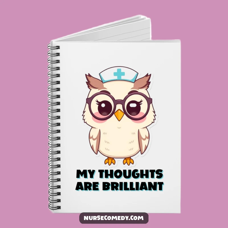 Funny Kawaii Owl Nurse Specs Notebook: Jot Down Brilliant Ideas with Owl-like Focus