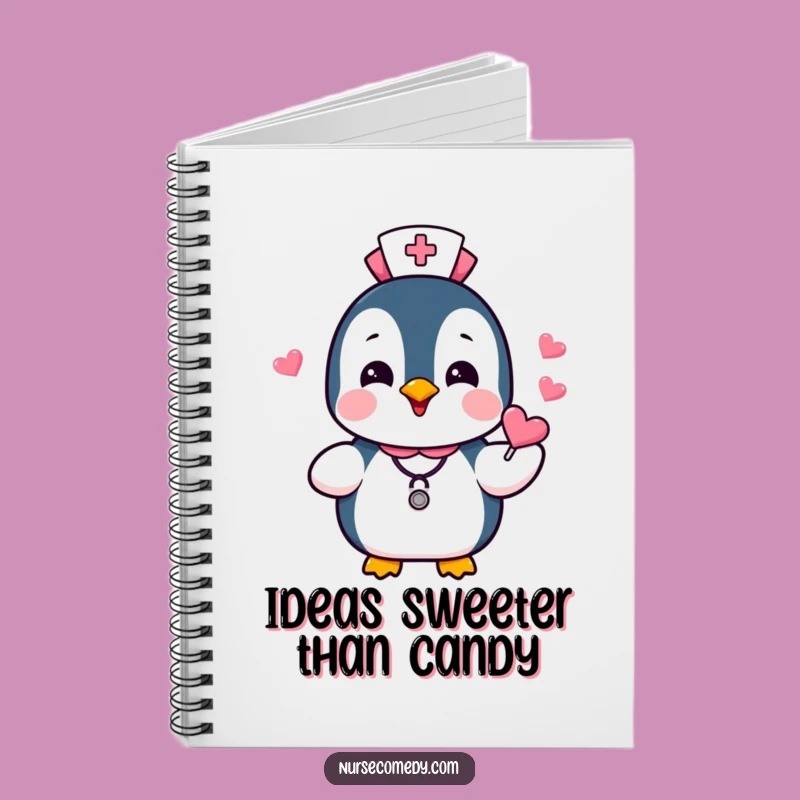 Funny Penguin Nurse Notebook: Sweet Diary, Humorous Gift for Writers