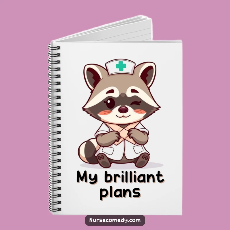 Funny Raccoon Nurse Notebook: Record Ideas with Expert Flair