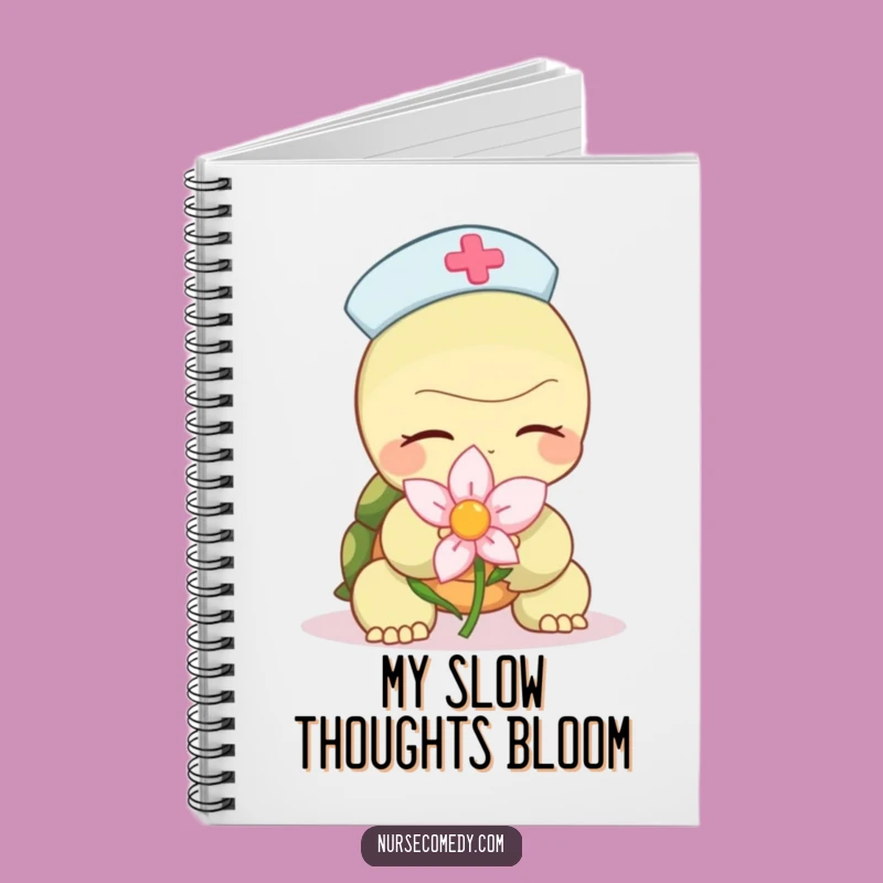 Funny Turtle Nurse Notebook: Jot Down Notes with Calm Flower Inspiration, Fun Gift