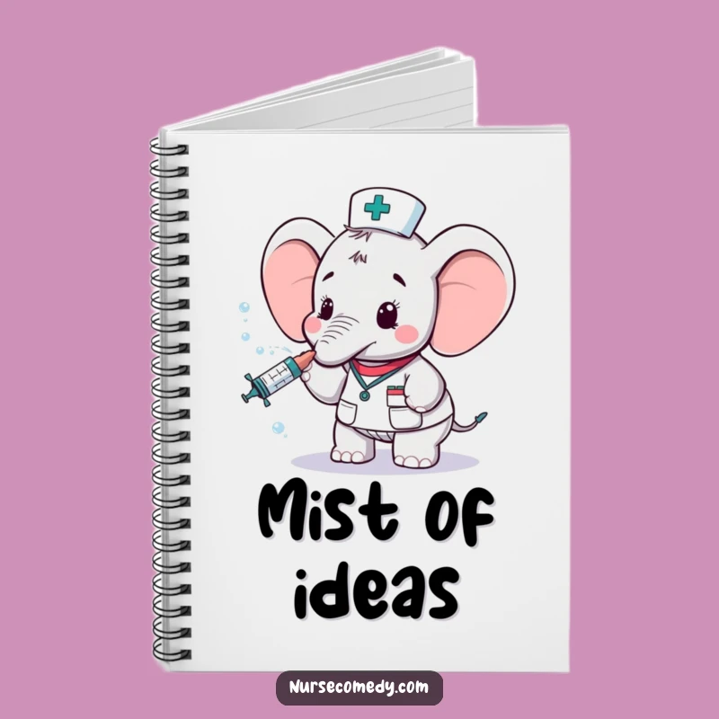 Funny Elephant Nurse Notebook: Cute Cartoon Journal for Notes & Ideas, Giftable