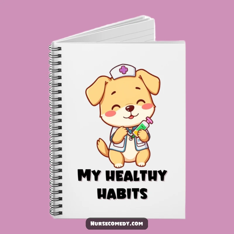 Funny Dog Nurse Notebook - Jot Down Notes with a Healthy Wag