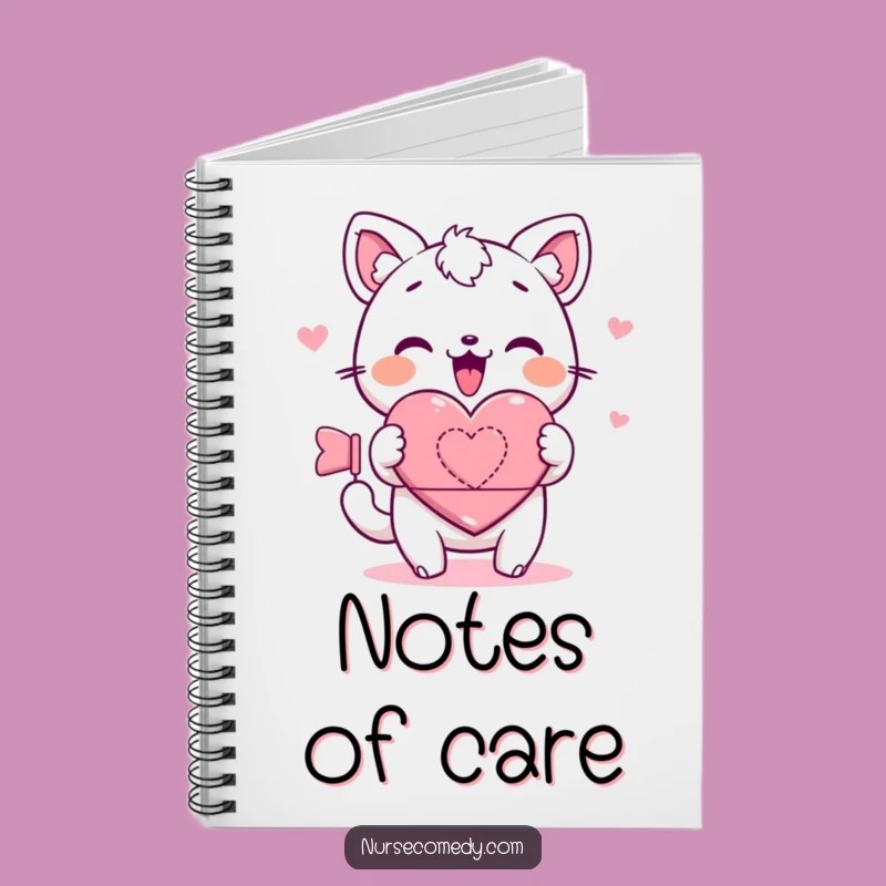 Kawaii Animal Heart Bandage Notebook: Jot Down Thoughts with Gentle Care
