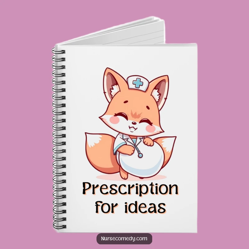 Funny Fox Nurse Notebook: Jot Down Sneaky Ideas Funny Gift