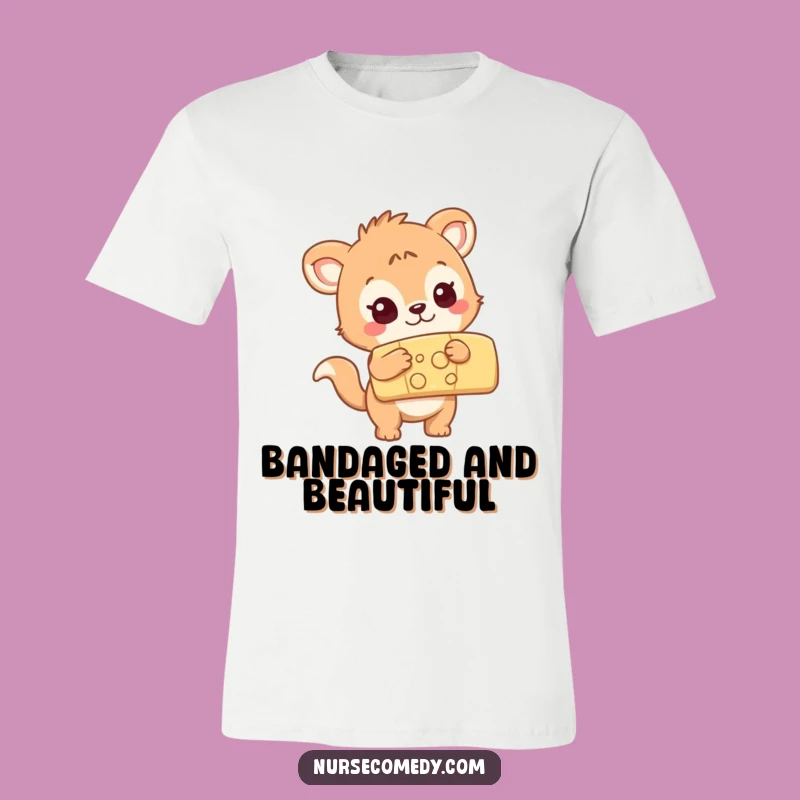 Funny Animal Bandage T-Shirt: Curious Critter Style, Hilarious Comfort Tee!