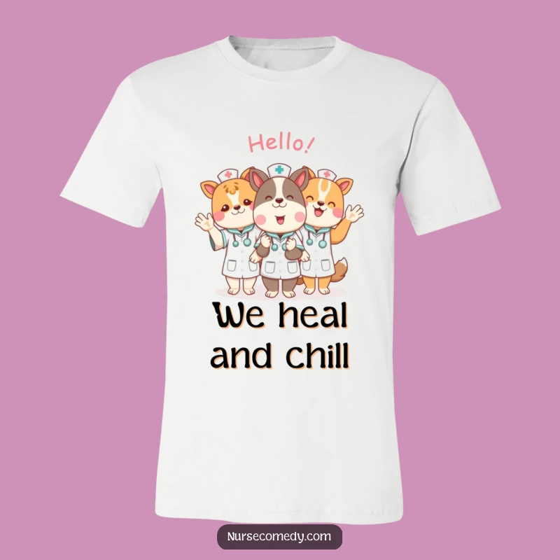 Funny Animal Nurse T-Shirt: Wearable Cheerful Hellos from Cute Critters, Great Gift