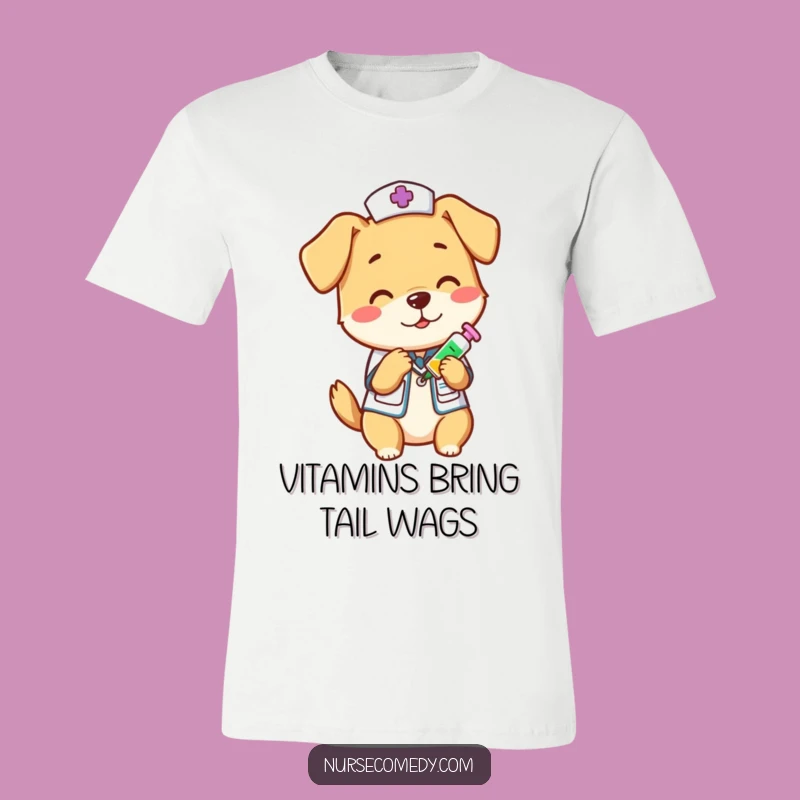 Funny Dog Nurse T-Shirt - Playful Pup Doctor Humorous Gift Apparel