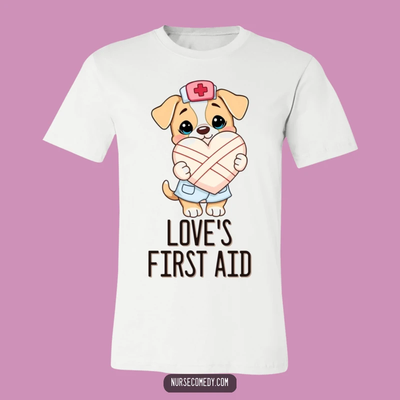 Funny Kawaii Puppy Nurse T-Shirt: Wear Your Caring Heart Proudly with This Adorable Design Tee