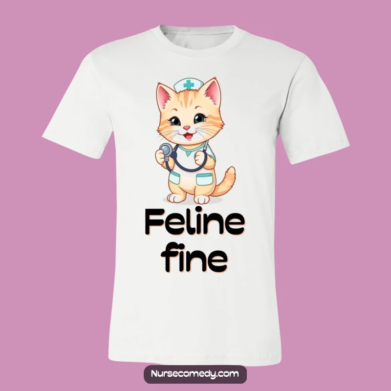 Funny Kitten Nurse T-Shirt - Cute Feline Apparel for Pet Lovers