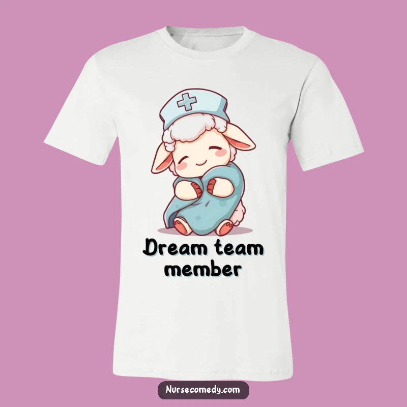Funny Sheep Nurse T-Shirt: Sleepy Character Tee, Cozy Comfort Gift