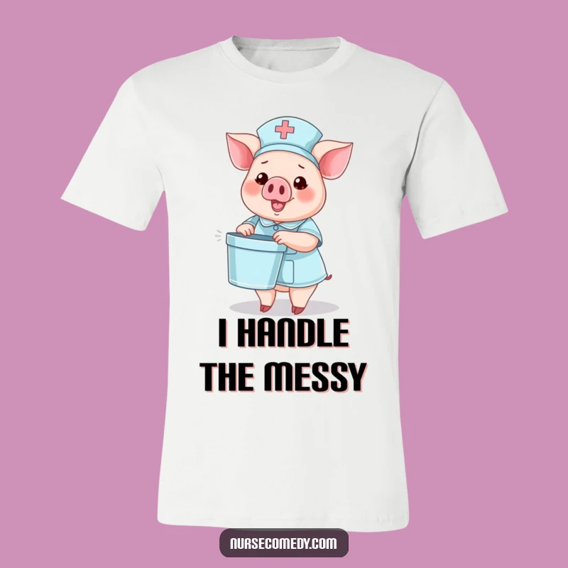 Funny Pig Nurse T-Shirt: Happy Healthcare Hero Apparel for Joyful Days