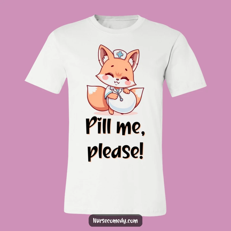 Funny Fox Nurse T-Shirt: Sneaky Health Humor Funny Gift