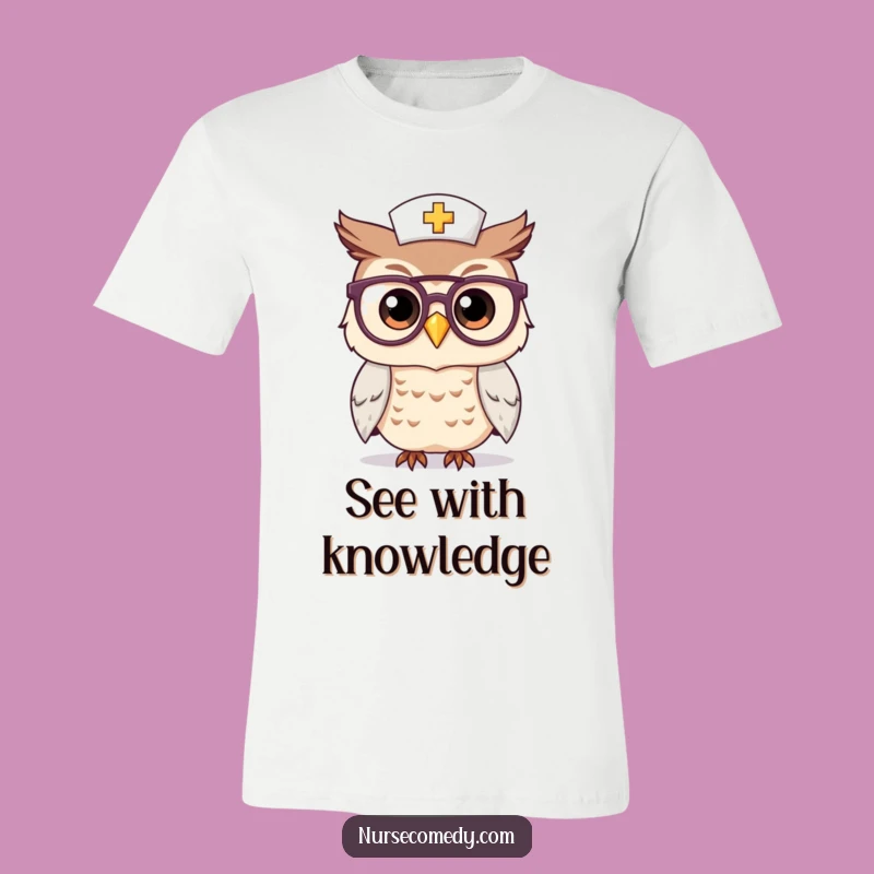 Funny Kawaii Owl Nurse T-Shirt: Smart Style and Caring Vibes for Your Everyday Wardrobe