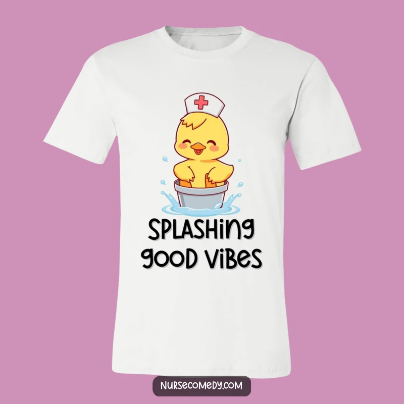 Funny Duck Nurse T-Shirt: Happy Splashing Fun, Awesome Doctor Gift