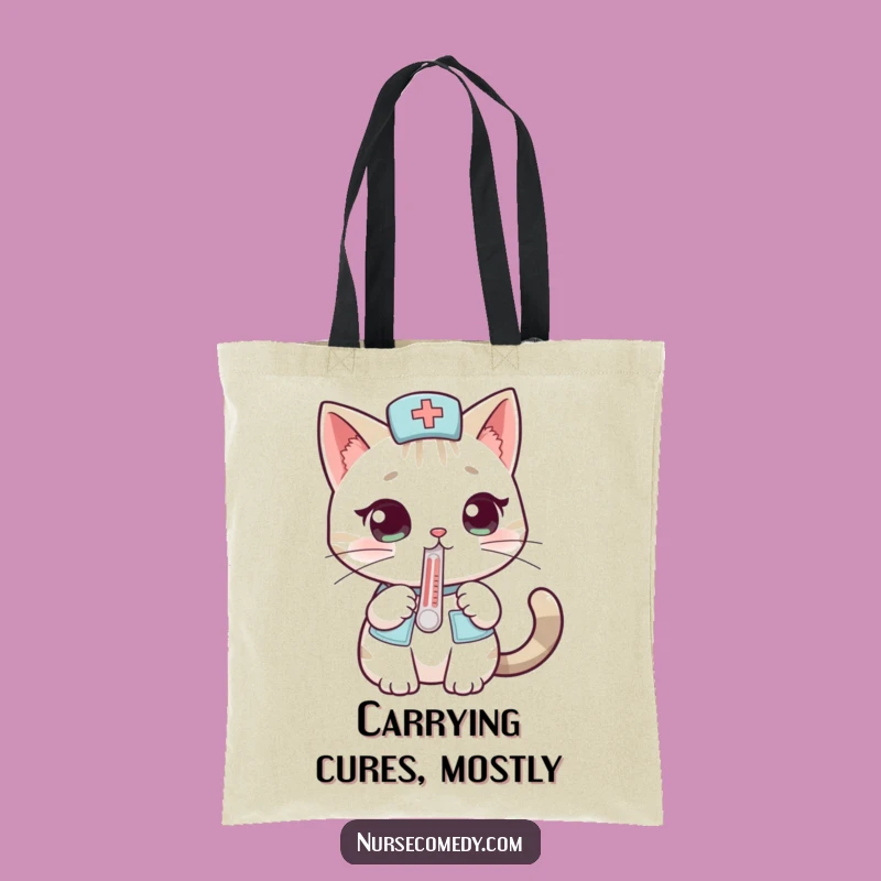 Funny Cat Nurse Tote Bag: Carry Your Essentials with Curious Charm