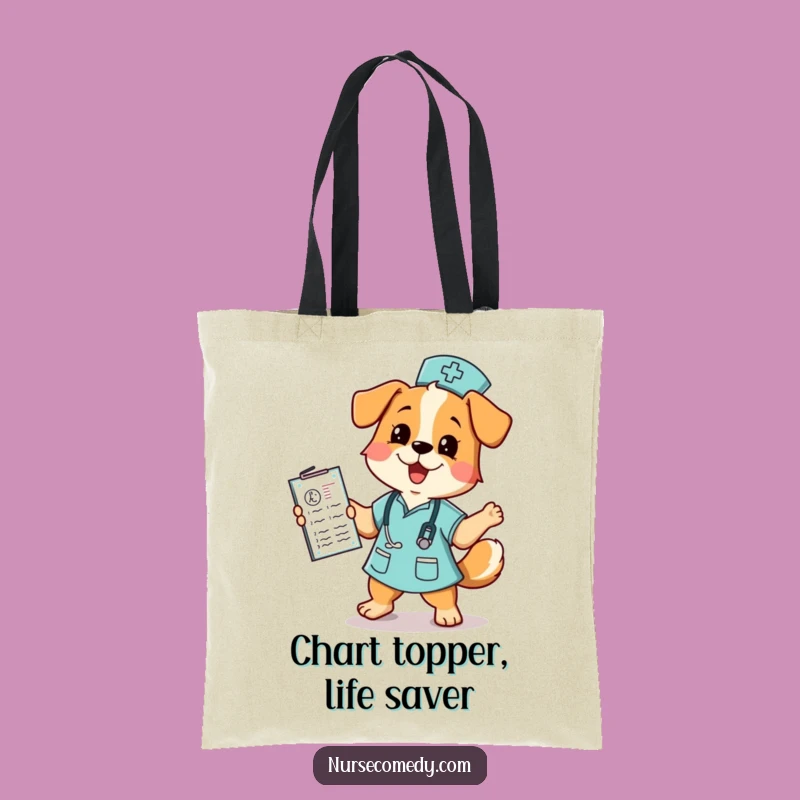 Funny Dog Nurse Tote Bag: Stylish & Hilarious Medical Chart Carry-All