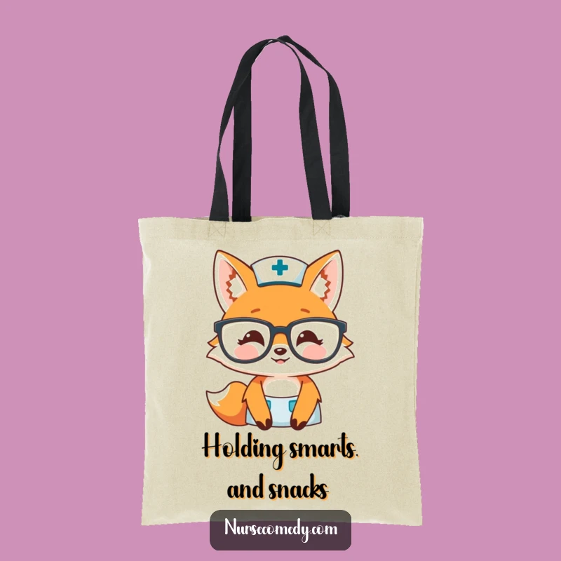 Funny Fox Nurse Tote Bag: Carry Your Essentials with Warmth