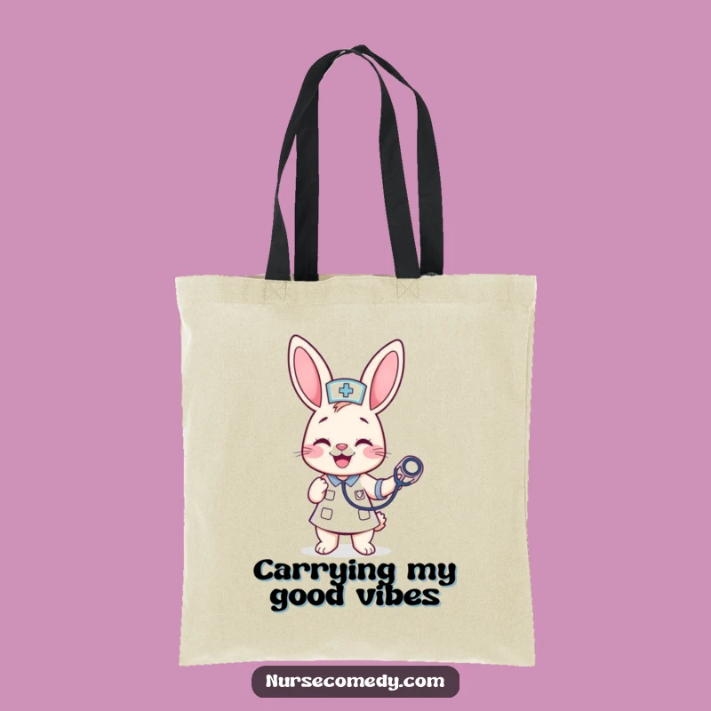 Funny Kawaii Bunny Nurse Tote Bag: Carry Your Care With Humor