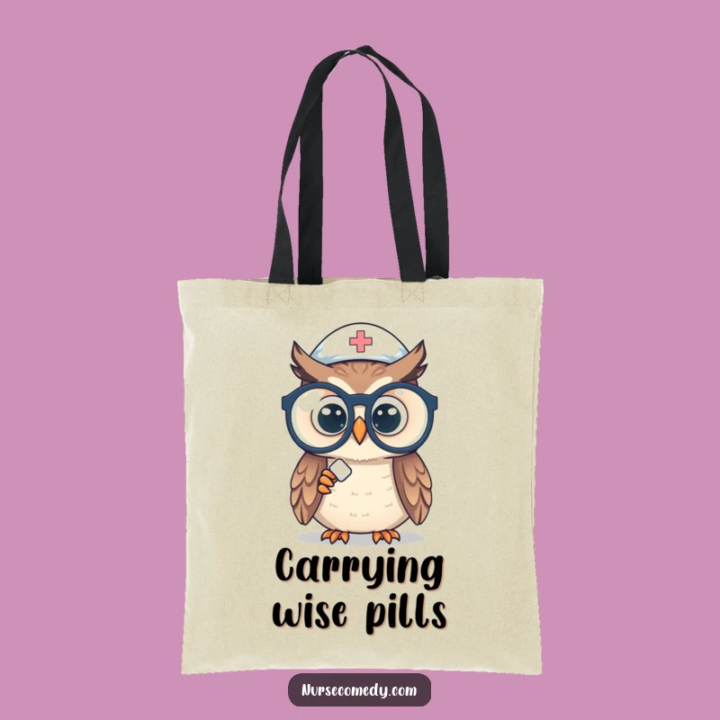 Funny Owl Nurse Tote Bag: Practical & Hilarious Pill Spectacle Carry-All