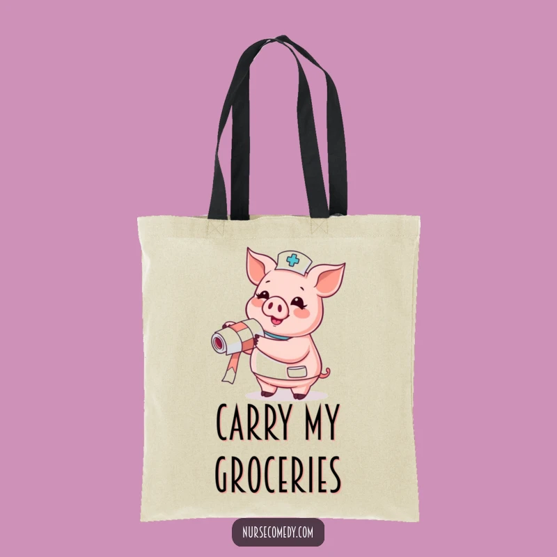 Funny Pig Nurse Tote: Glee Bandage Bag, Practical & Humorous Gift