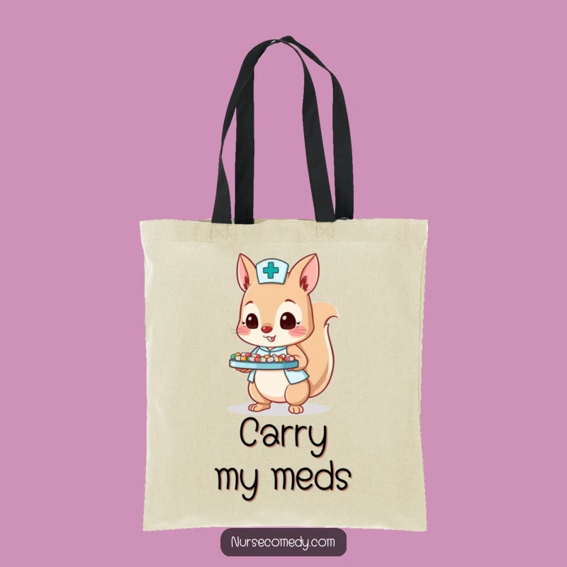 Funny Squirrel Nurse Tote Bag: Practical Carry-all for Efficient Professionals